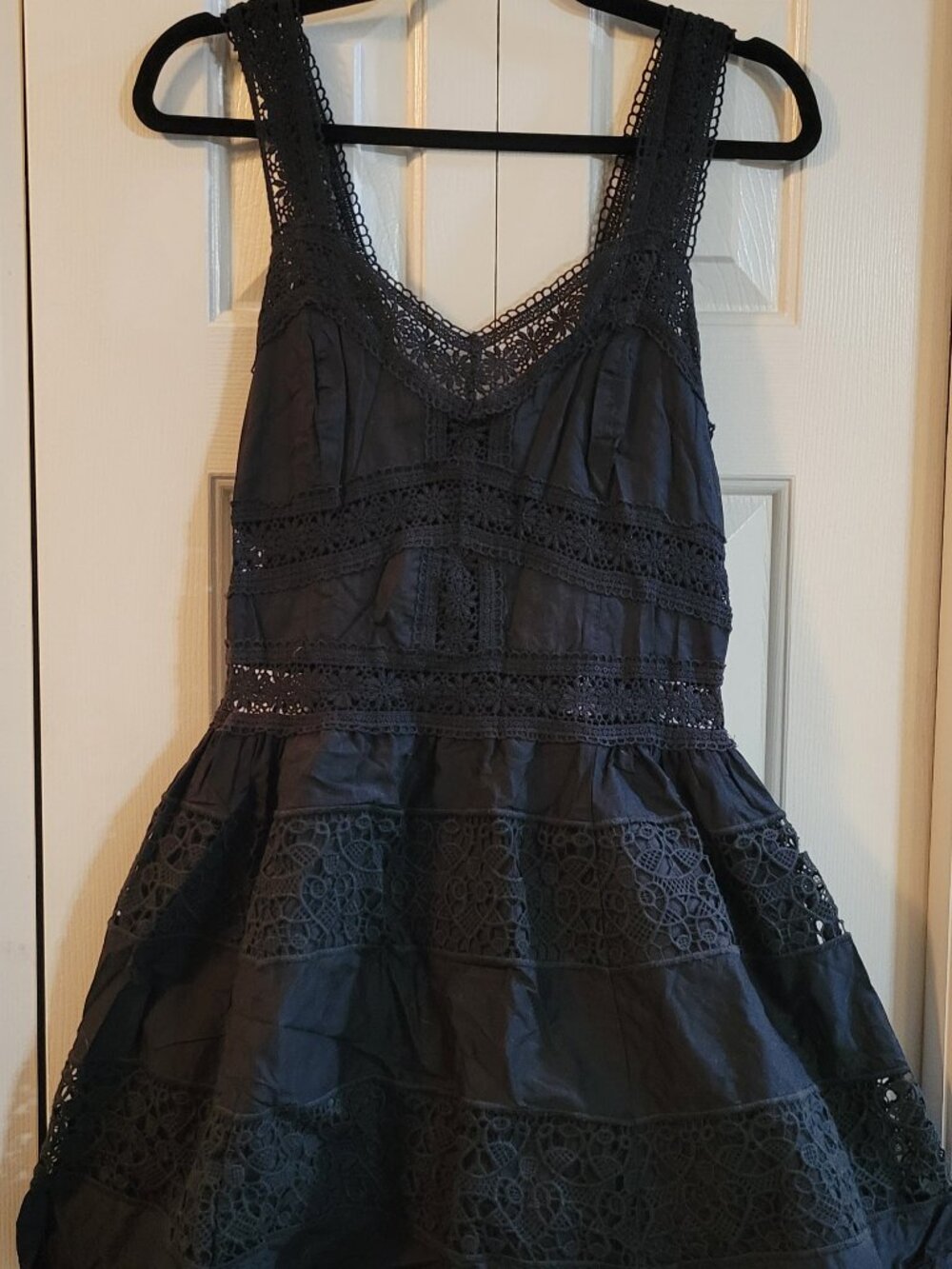 Victoria's Secret Black Crochet Lace Dress